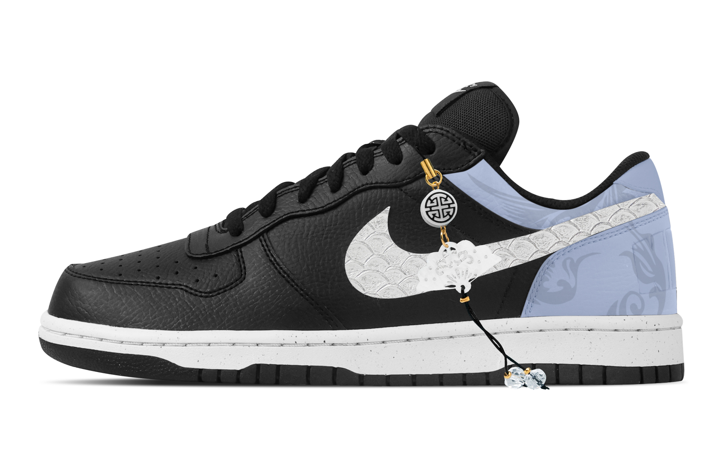 

Мужские скейтерские кроссовки Big Cloud Gate Bead устойчивые к истиранию дышащие низкие Nike, черный/синий