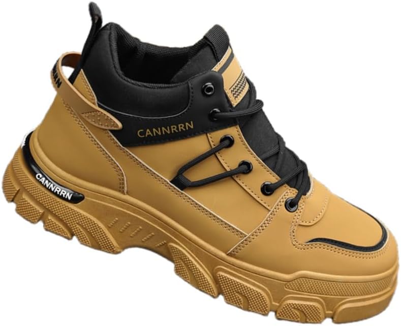 

Мужские повседневные спортивные кроссовки универсального назначения - противоскользящие и прочные - подходят для поездок на работу, активного отдыха и повседневной носки Fmshi, желтый