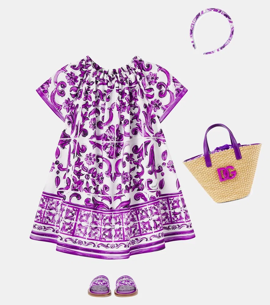 Слайды из майолики на холсте Dolce&Gabbana Kids, фиолетовый — фото 2