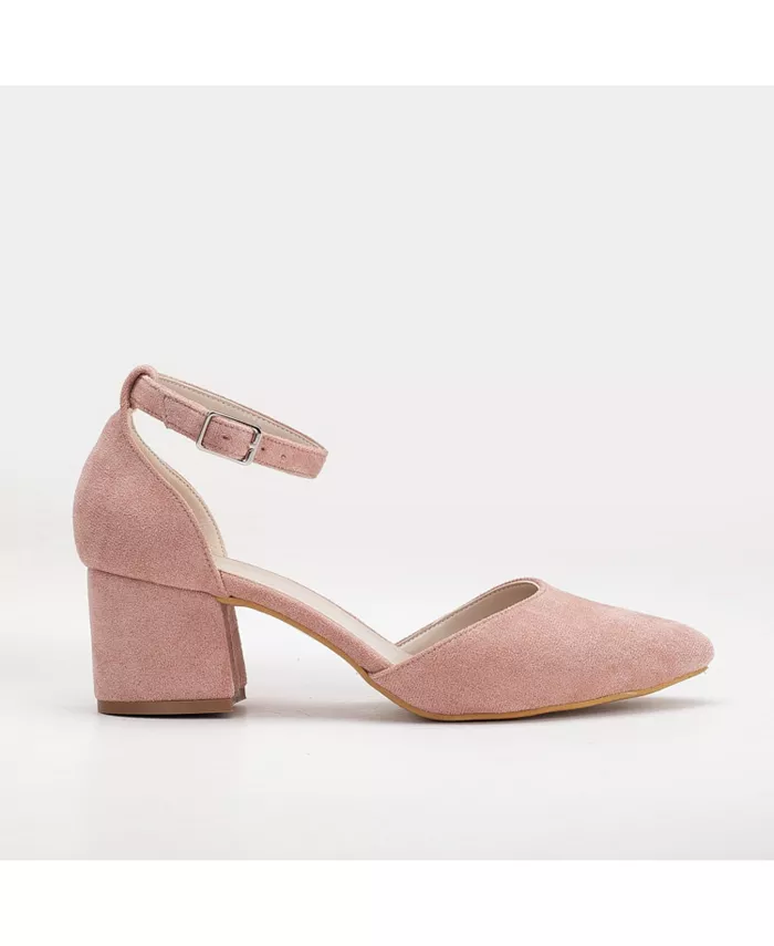 Туфли Miranda на низком каблуке с жемчугом Forever & Always Shoes, розовый — фото 4