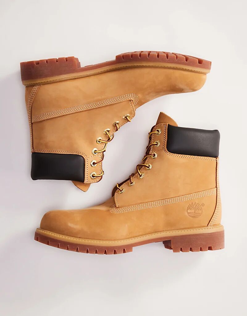 

Первоклассные 6-дюймовые ботинки из пшенично-коричневого нубука Timberland