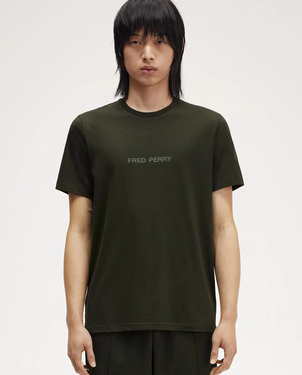 

Футболка мужская с короткими рукавами и круглым вырезом Fred Perry, цвет Kaki