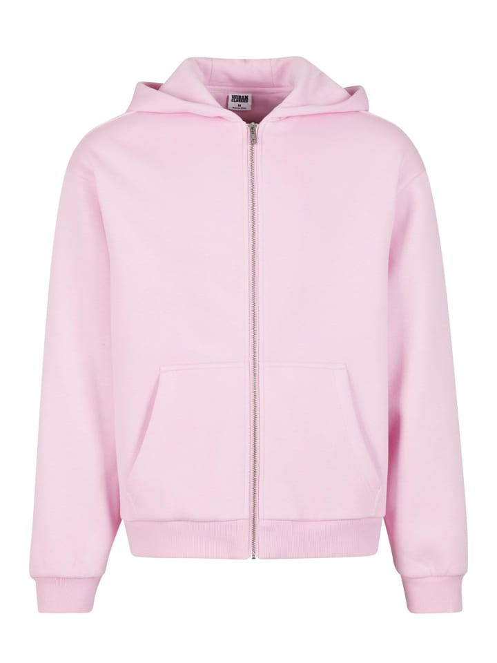 

Толстовка на молнии Urban Classics нежно-розового цвета Urban Classics
