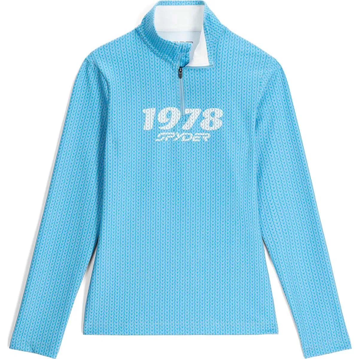 

Женская футболка Vivid 1/2 Zip Base Layer Spyder, небесно-голубой