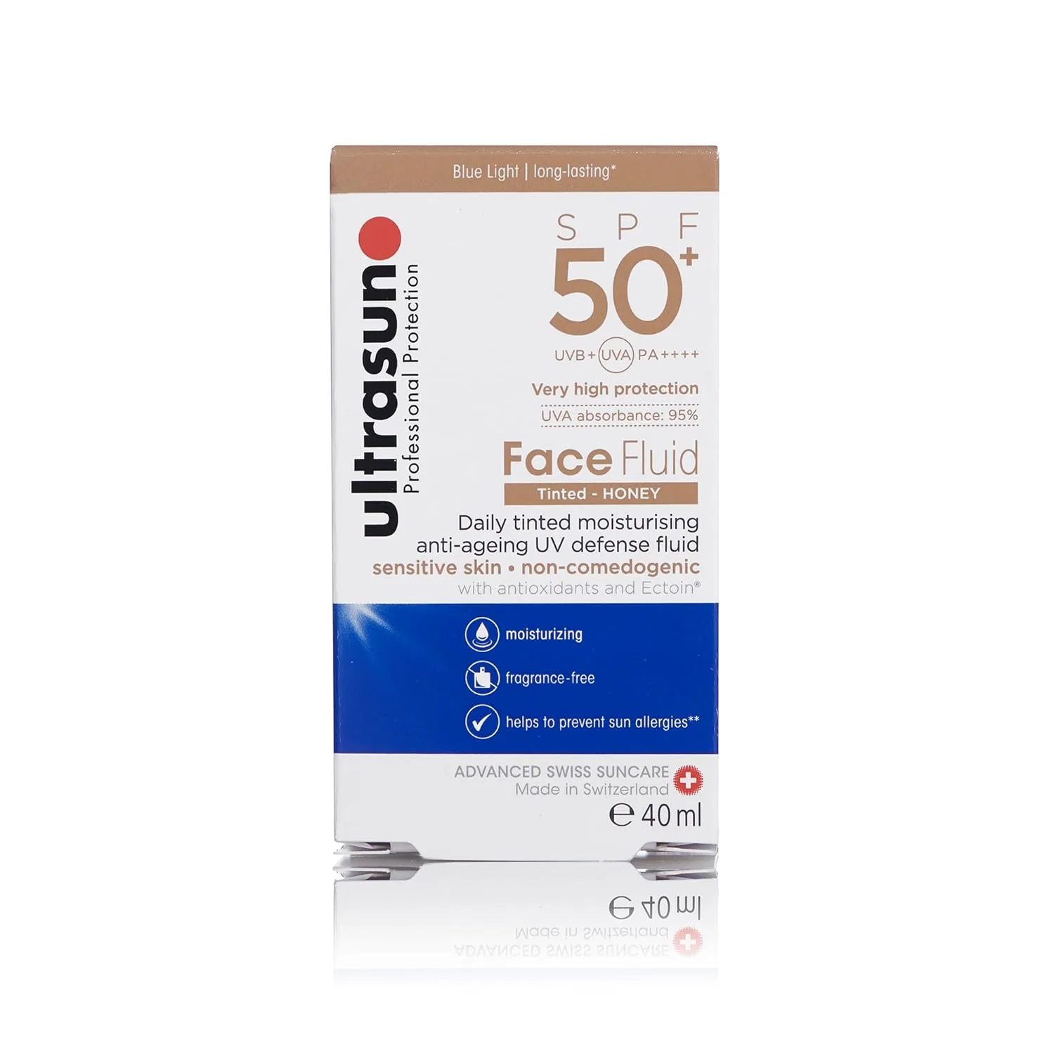 Тонирующий флюид для лица «Face Fluid SPF50+ Tinted Honey» 40 мл от Ultrasun Ultrasun — фото 2