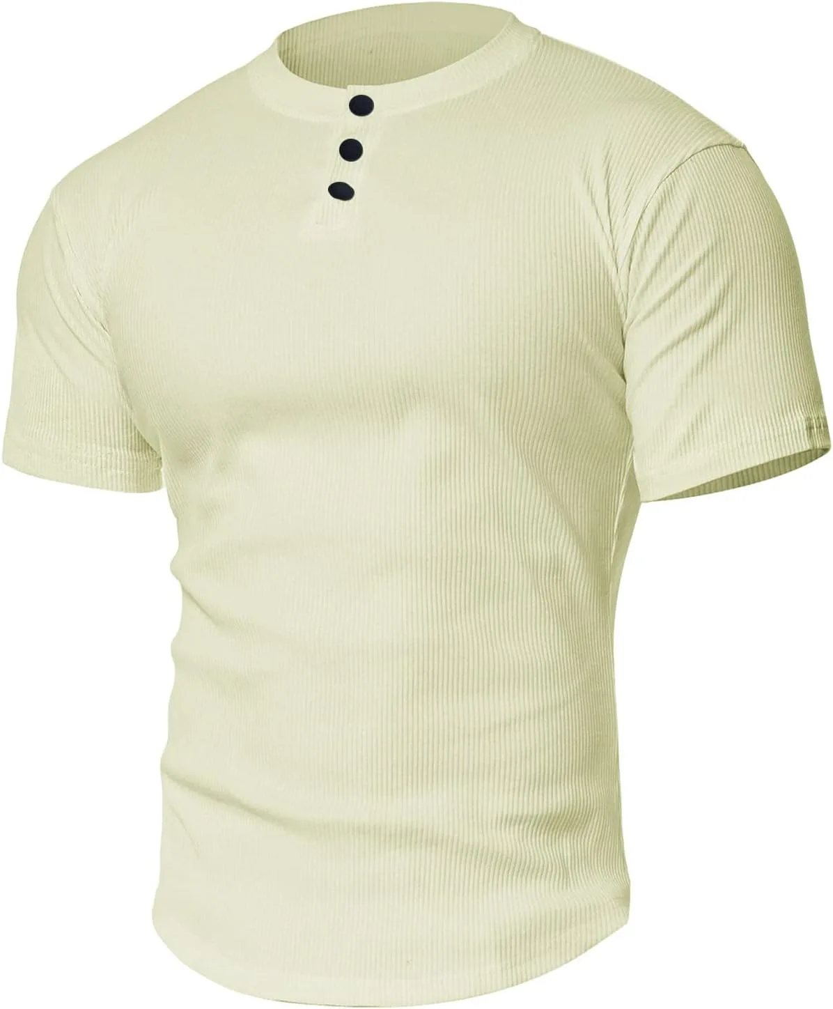 Футболка-поло Henley Slim Buttons Muscle с коротким рукавом