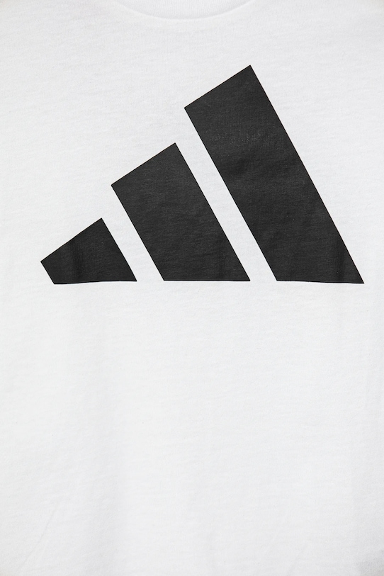 Детская хлопковая футболка Adidas, белый — фото 4