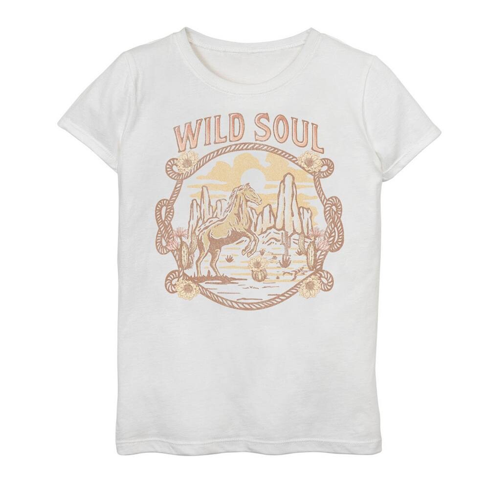 

Футболка с рисунком Wild Soul Galloping для девочек 7–16 лет Licensed Character, белый