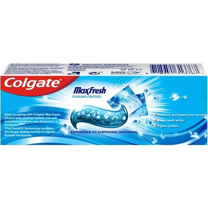 Зубная паста Maxfresh Cooling Crystals 20 мл - освежает дыхание, Colgate — фото 3