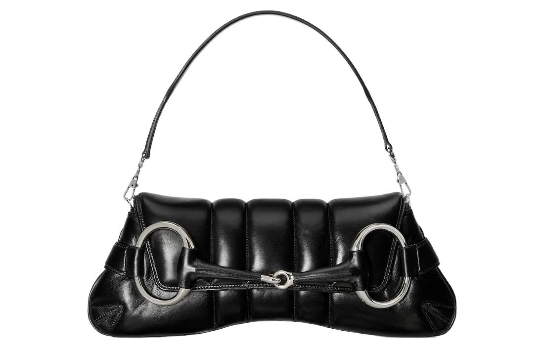 

GUCCI Репродукция сумки Horsebit 1955 года, кожаная сумка-клатч, женская, черная