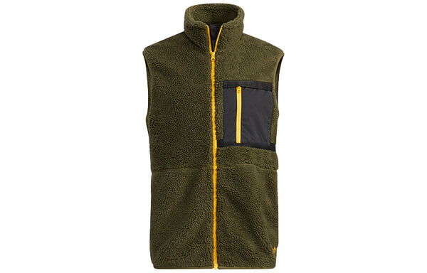 Пуховик Men's adidas originals 2 In 1 Solid Color Long Hooded With Down Feather Dark Olive Green Jacket, зеленый — фото 2