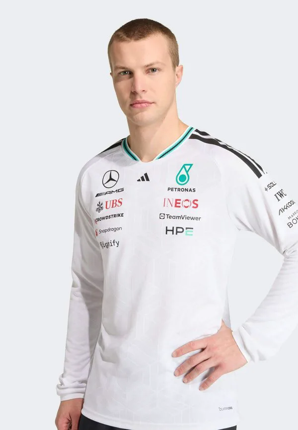 Футболка с длинными рукавами amg petronas formula one team Adidas Performance, White — фото 3