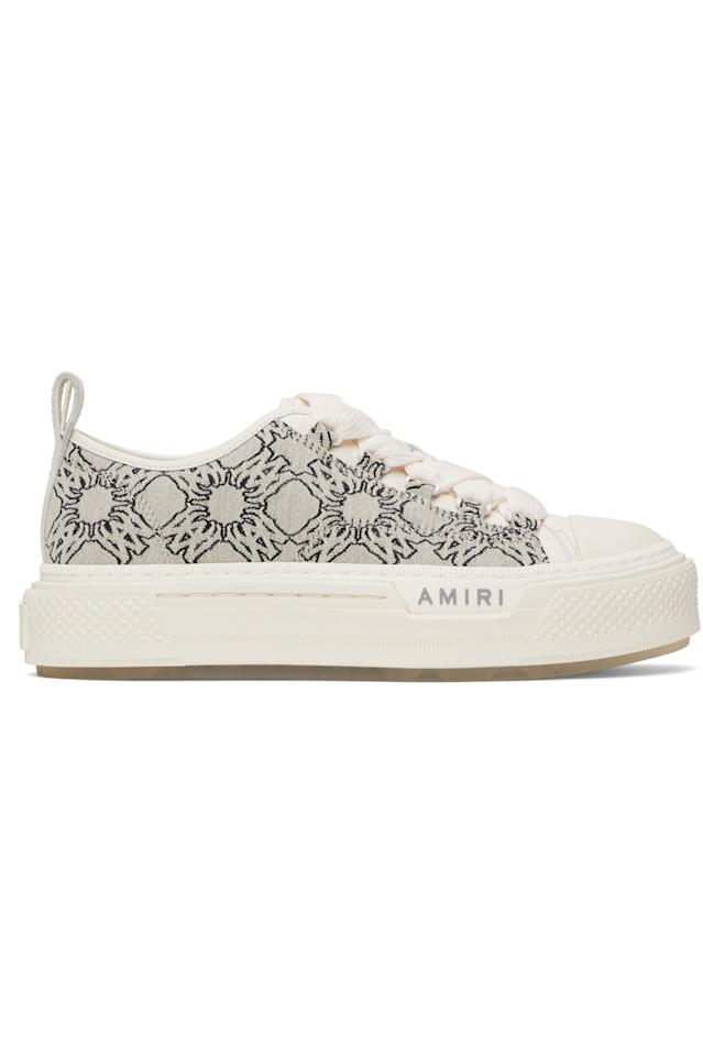 Кроссовки Ma quad jacquard court low Amiri, серый