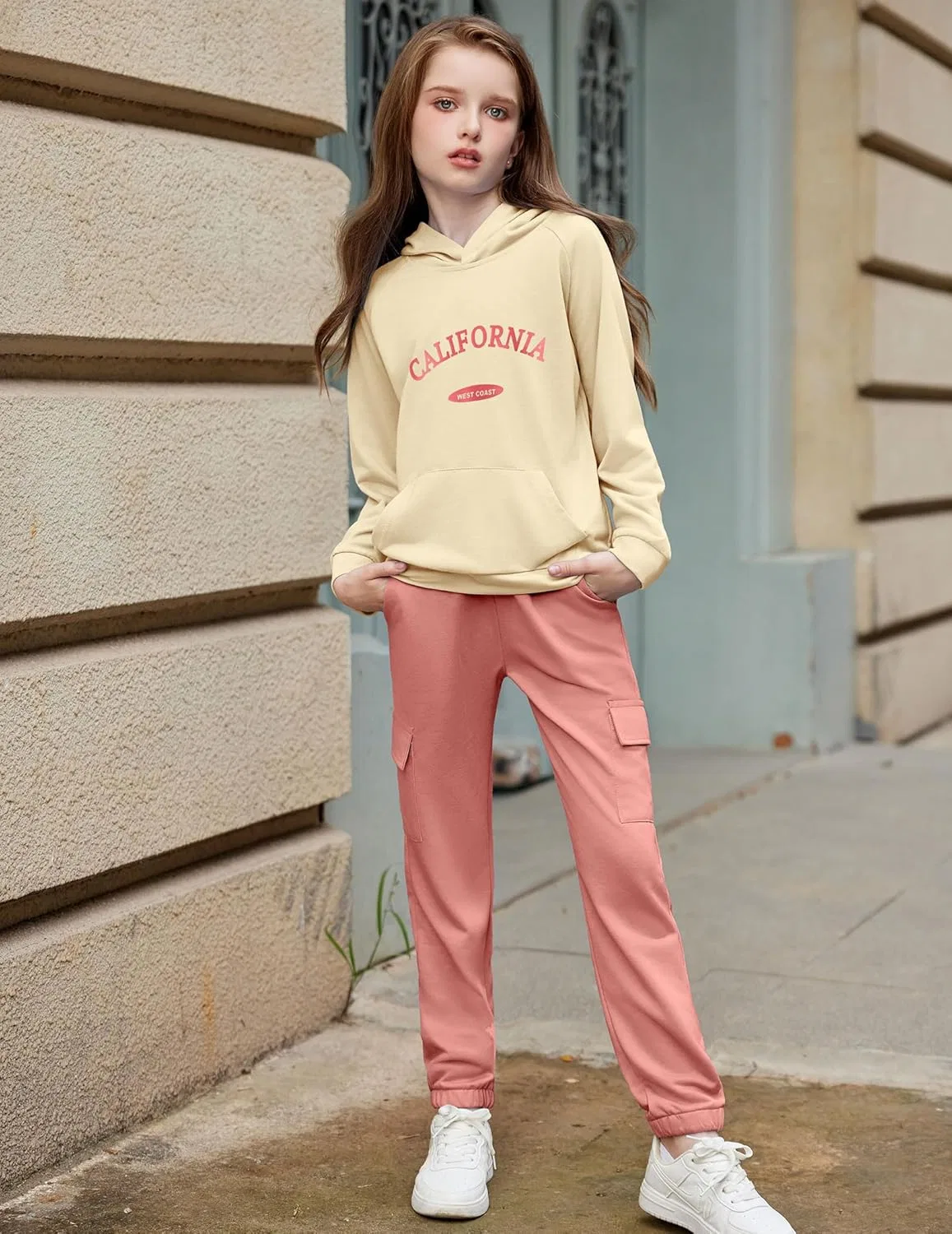 Детский спортивный костюм тай-дай, Arshiner, 2 предмета, Beige&pink — фото 2
