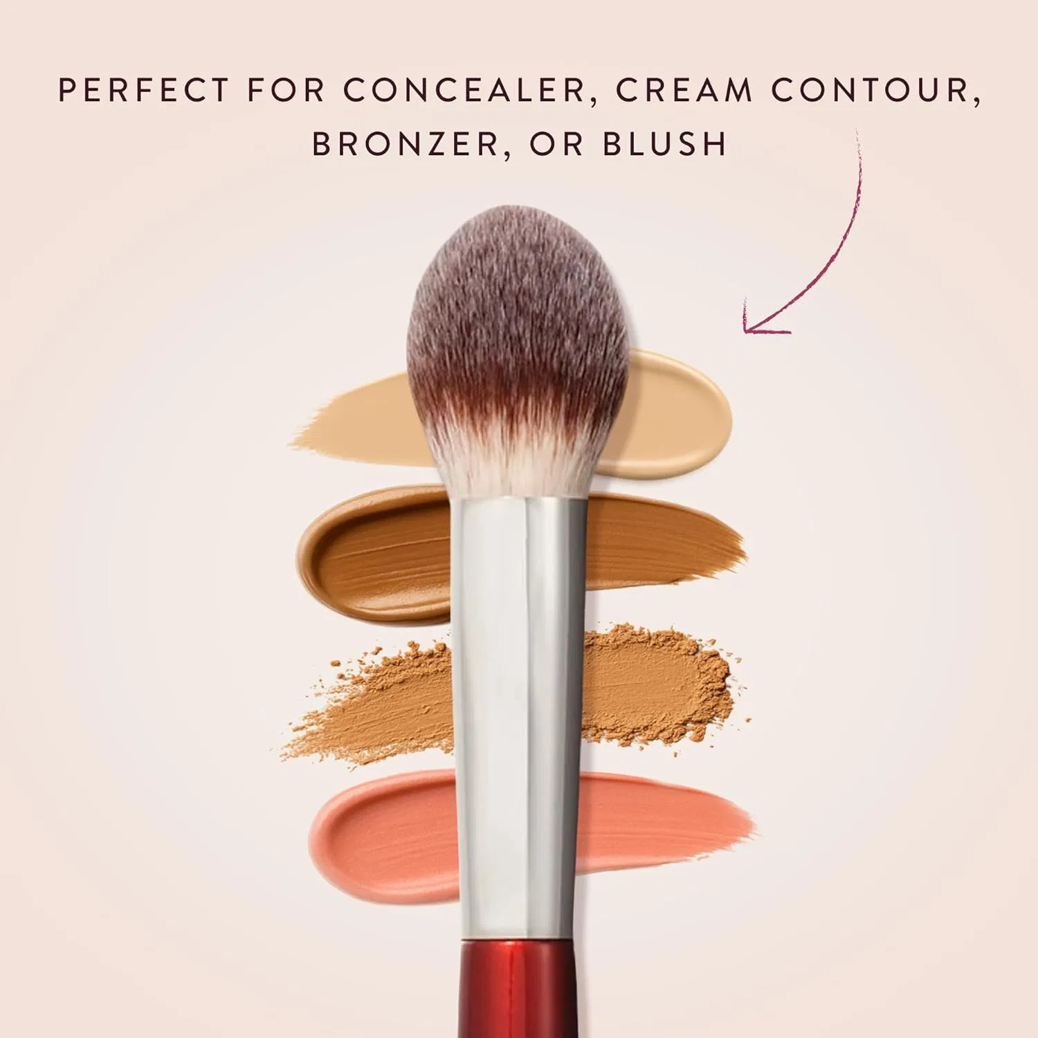 Кисть для консилера BK Beauty 110 Large Concealer Brush, 1 шт, красный — фото 3