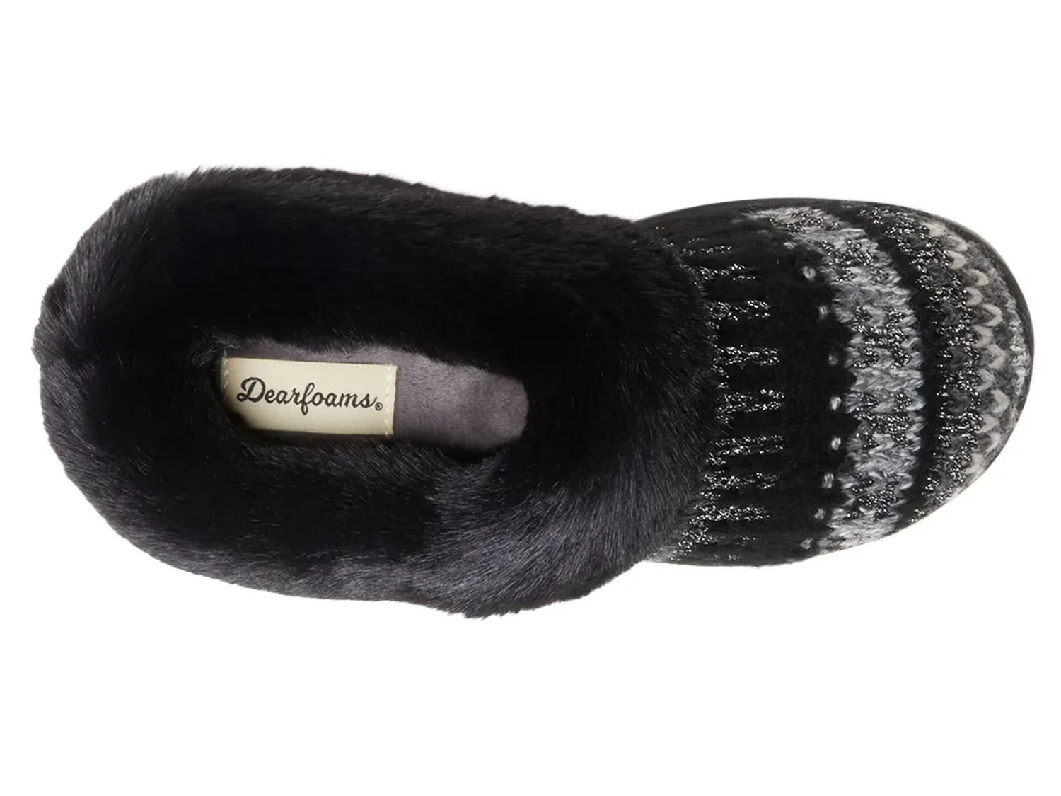 Тапочки Hannah Clog Slipper Dearfoams, черный — фото 4