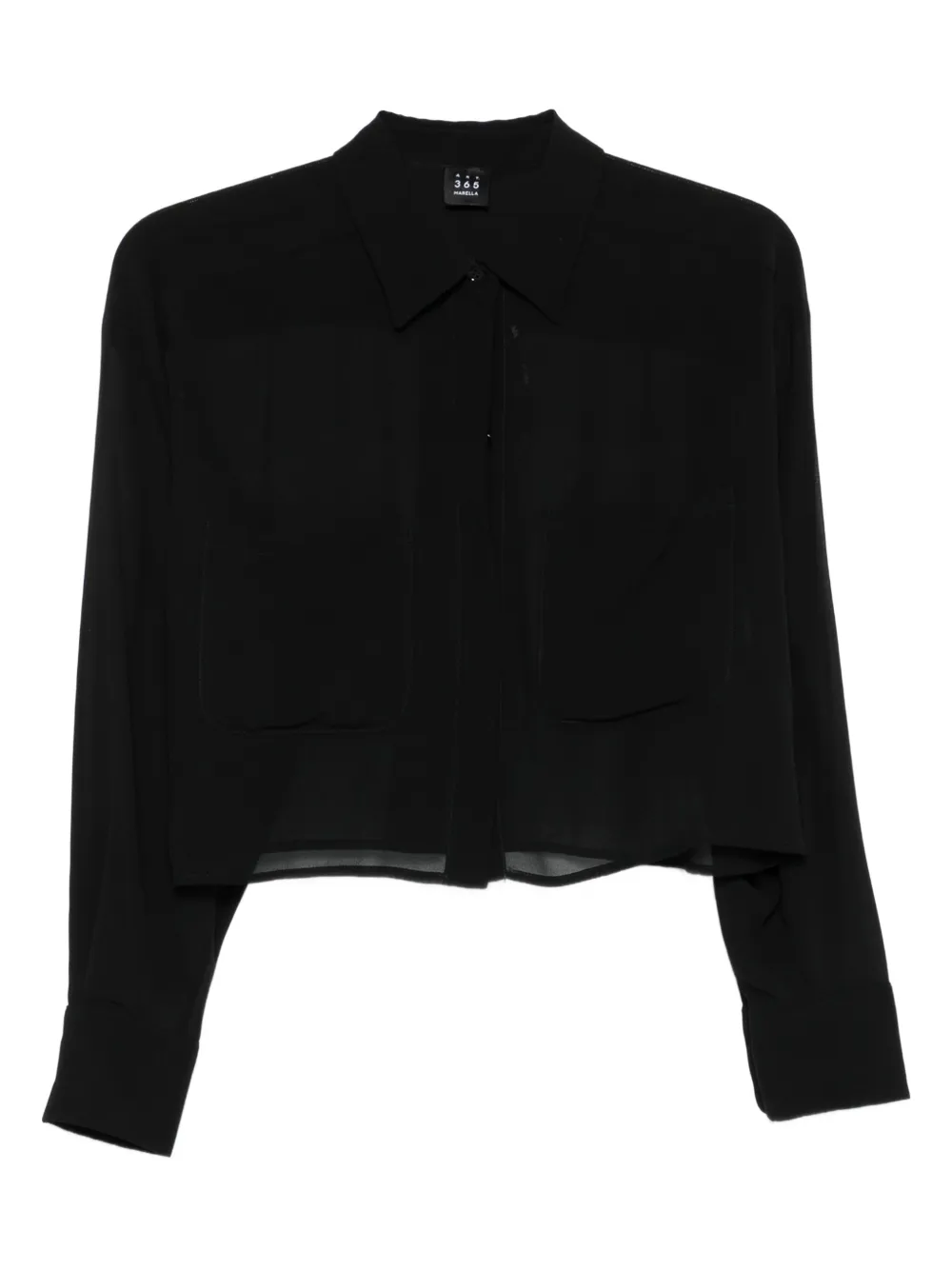 

Рубашка с прозрачным воротником Marella, черный