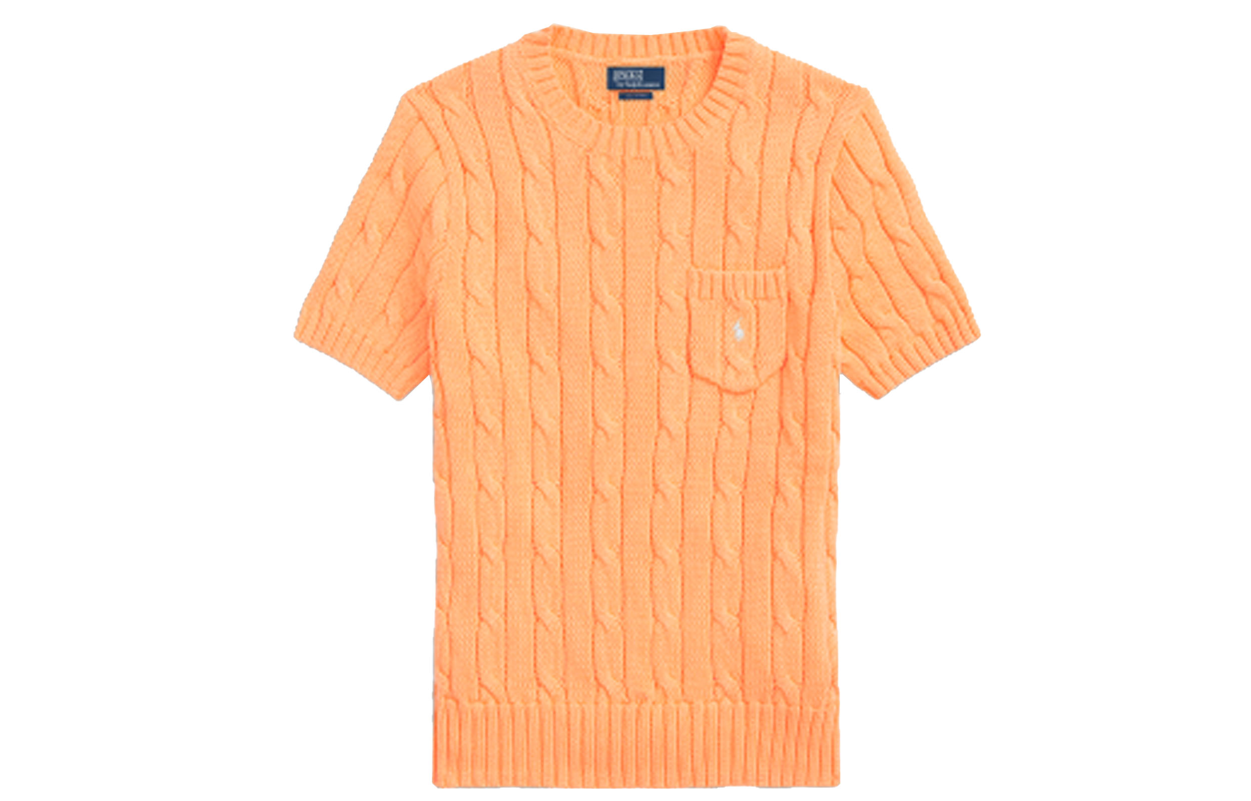 

Трикотажная женская оранжевая футболка Polo Ralph Lauren