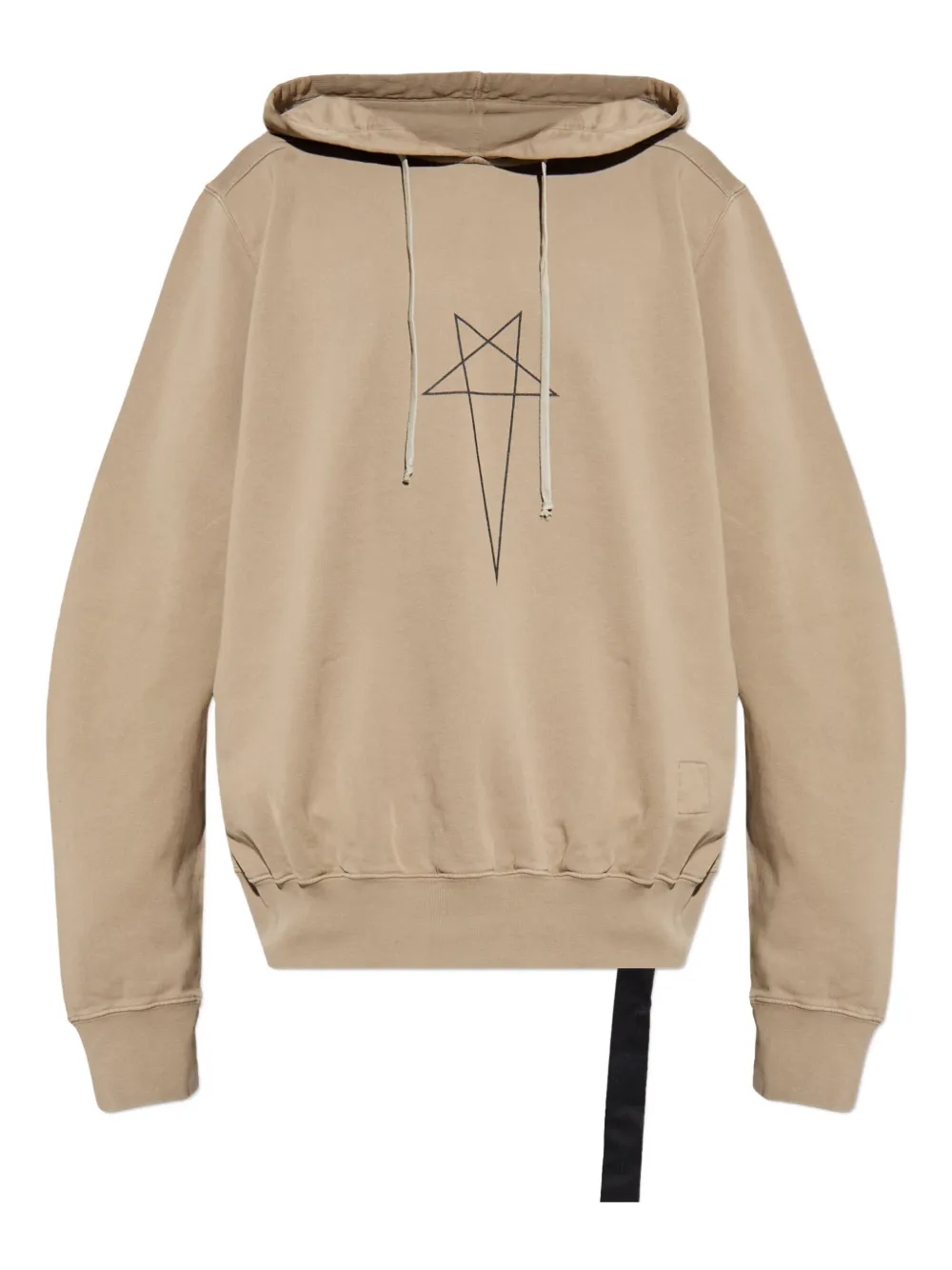 

Толстовка с вышитыми звездами и кулиской Rick Owens DRKSHDW, коричневый