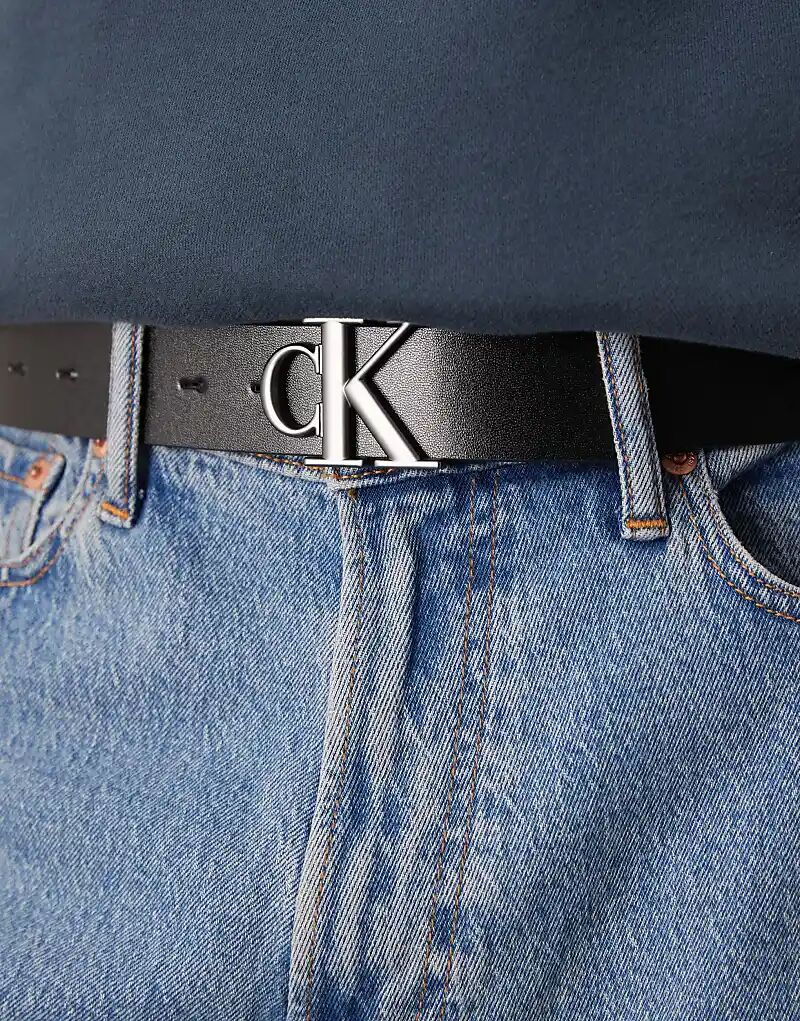 

Ремень с логотипом черного цвета Calvin Klein Jeans