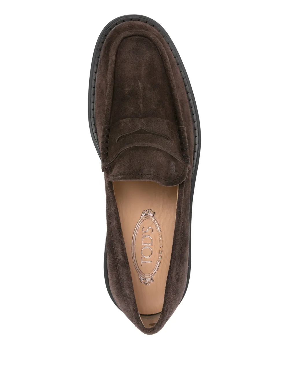 Замшевые мокасины Penny TOD'S, коричневый — фото 4