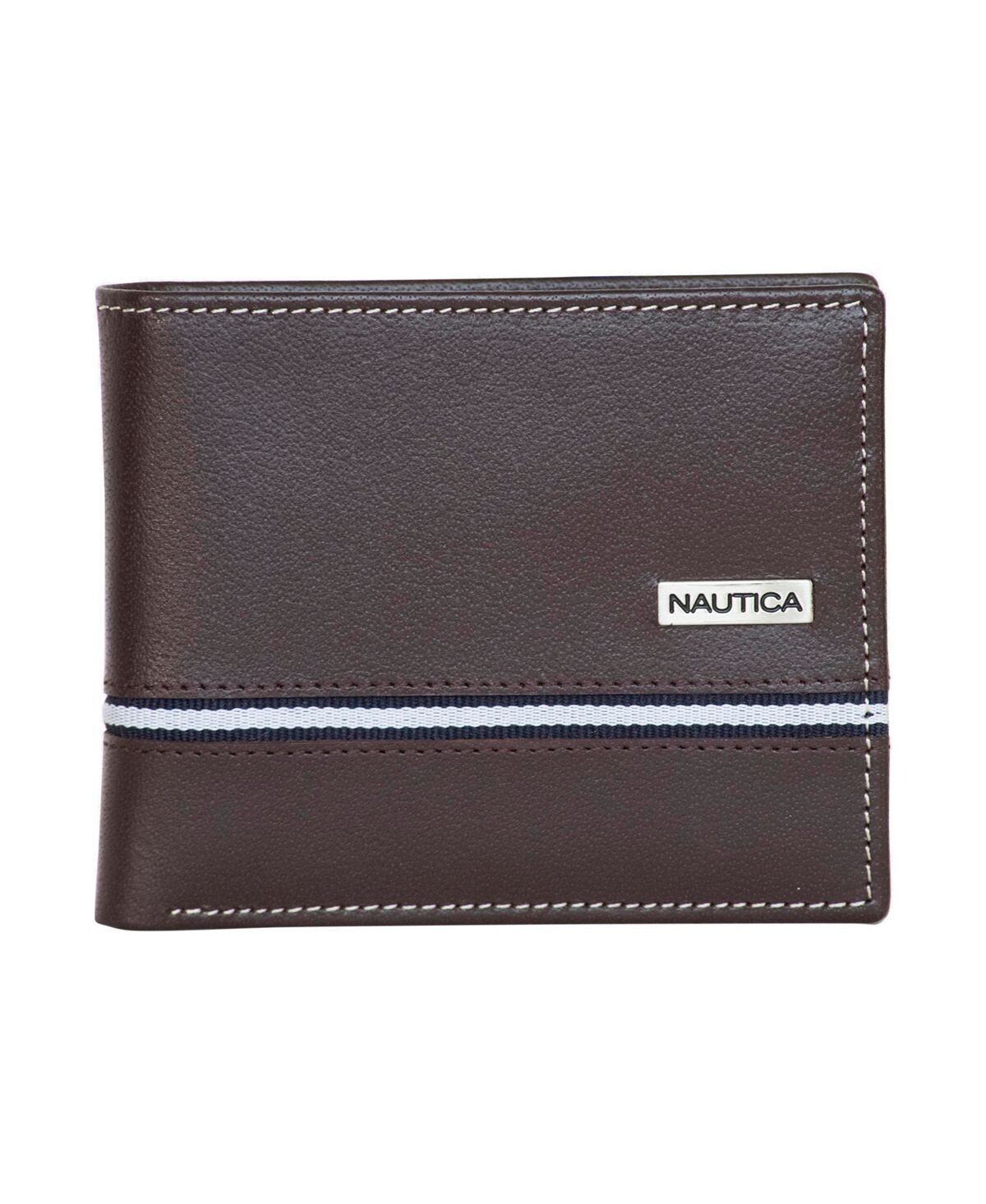 

Мужской кожаный кошелек двойного сложения Nautica