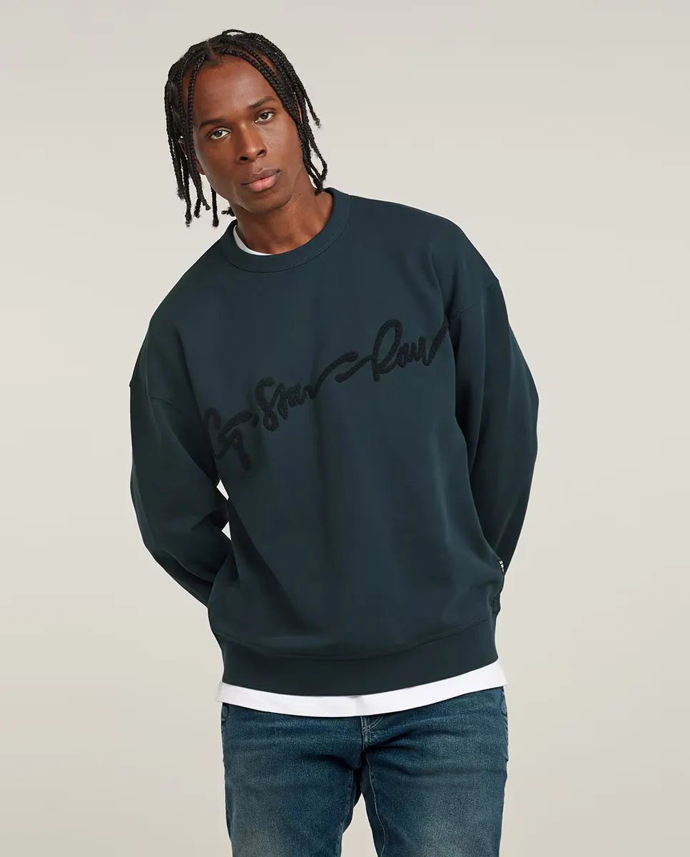 

Мужская синельная толстовка G-Script Свободная G-Star Raw, синий