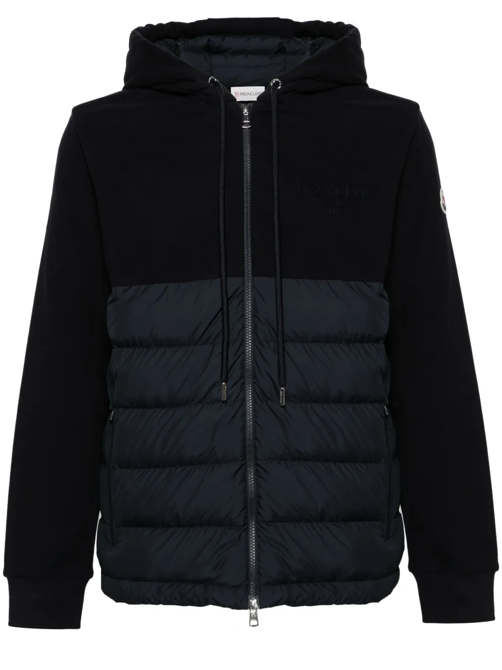 

Куртка с капюшоном и дутыми вставками MONCLER, синий