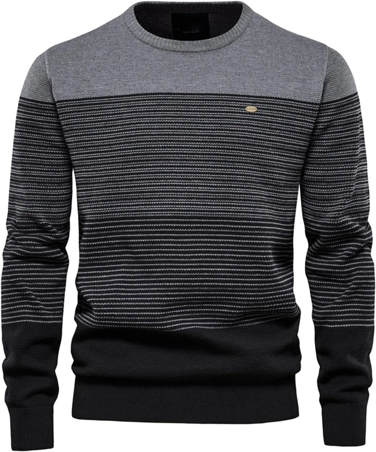 

Мужской легкий свитер с косой вязкой tuduoms