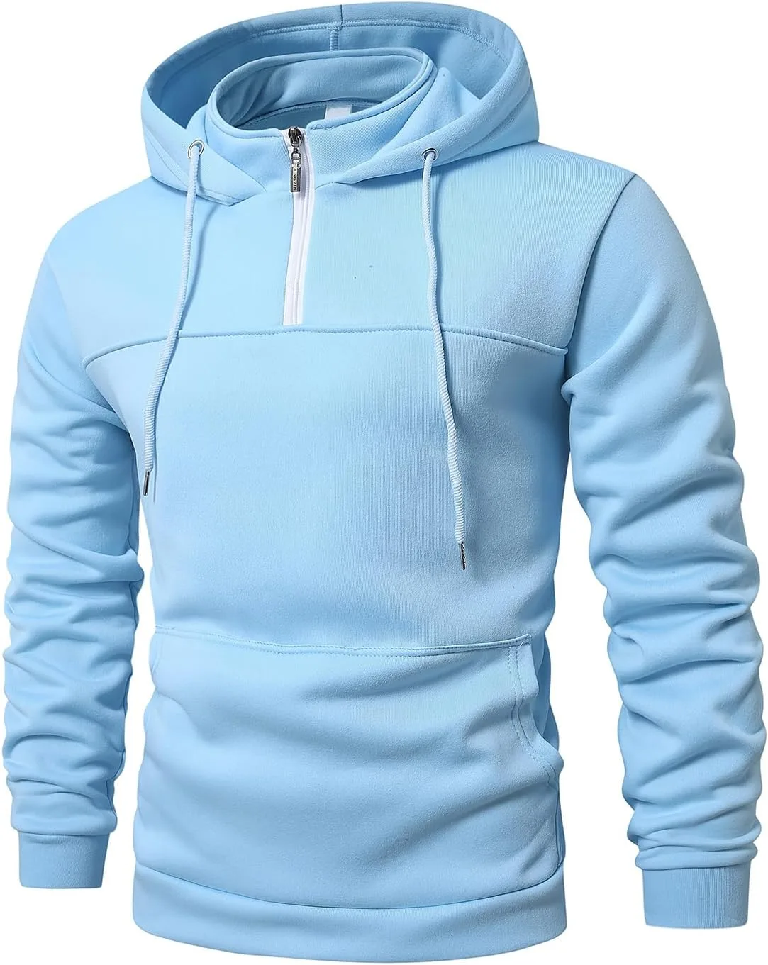 

Мужская мода худи пуловер четверть молнии casual оверсайз big and tall с длинным рукавом для осени и зимы YSERB