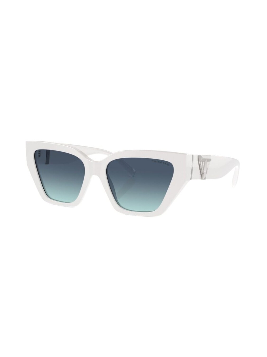 Tiffany & Co Eyewear солнцезащитные очки в оправе 'кошачий глаз', белый — фото 2