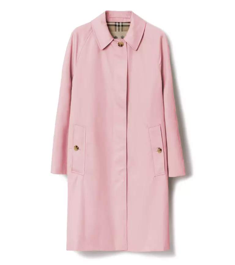 

Элегантный тренч из хлопковой смеси розового цвета Burberry