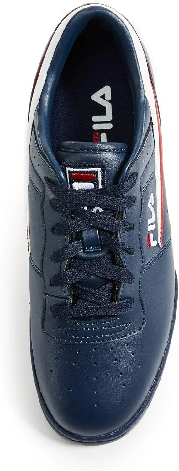 Мужские кроссовки Fila Original Fitness Lineker до щиколотки (тибетский красный/белый/металлический золотой) — фото 3