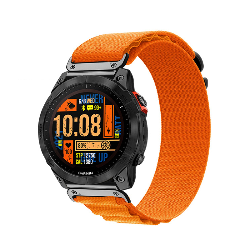 

Ремешок, совместимый с Garmin, нейлоновый материал, 232–270 мм Penc Iwatch, 【Army Green-Silver Clasp】Alpine Loop Strap