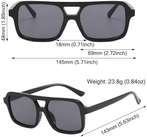 

Солнцезащитные очки в стиле ретро для женщин и мужчин, весна-лето, защита от УФ-излучения, модные винтажные прямоугольные очки с двойной перемычкой MTZJH, A3