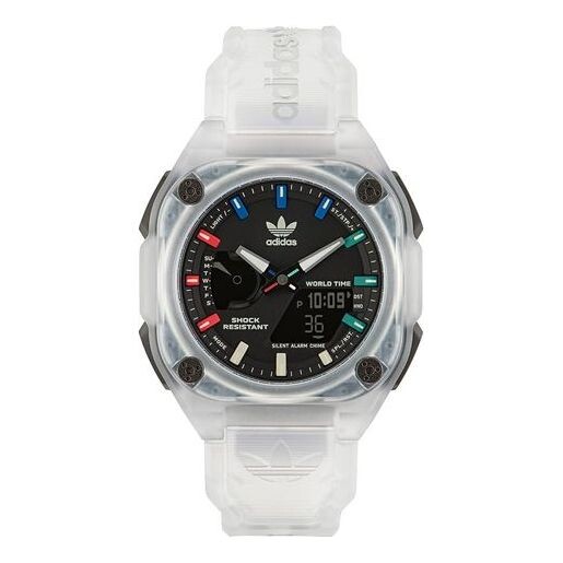 

Часы translucent resin strap watch 'white black' Adidas, белый