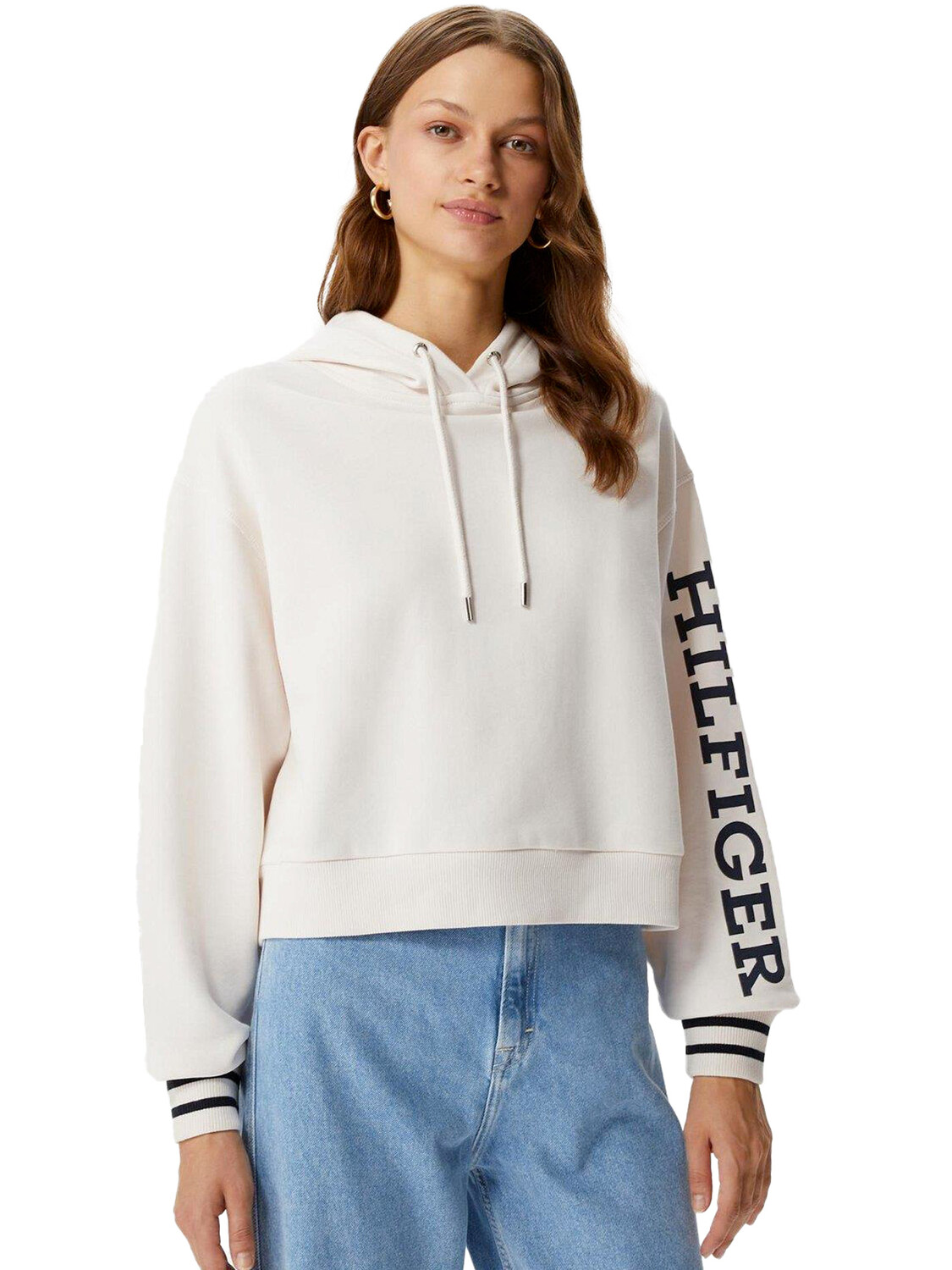 

Толстовка hilfiger felpa con maniche monotype Tommy, белый
