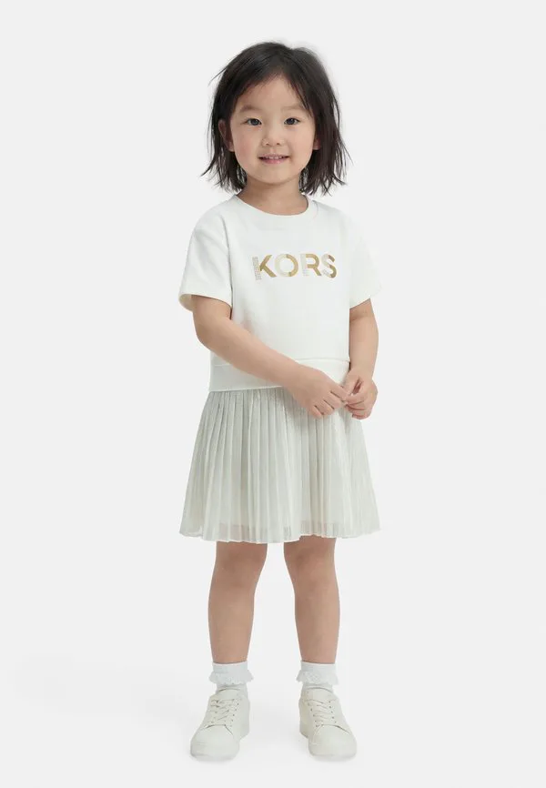 Детское платье, повседневное платье Michael Kors Kids, Light Gold-Coloured