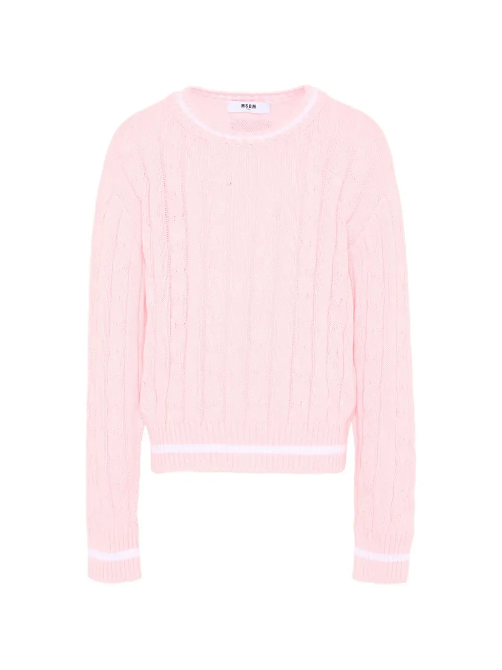 Свитер с косами MSGM Kids, розовый
