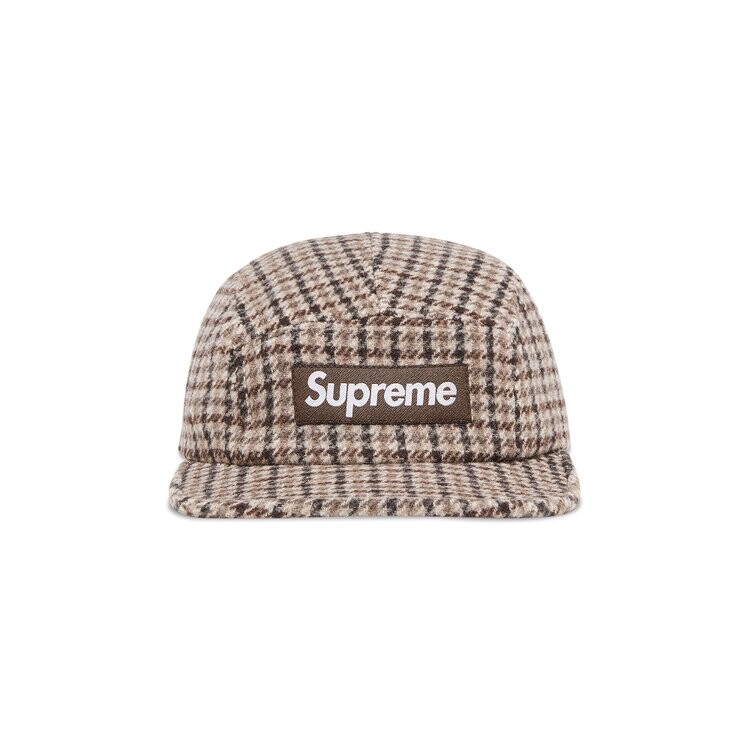 

Бейсболка Supreme Houndstooth Wool Camp Cap, цвет Tan