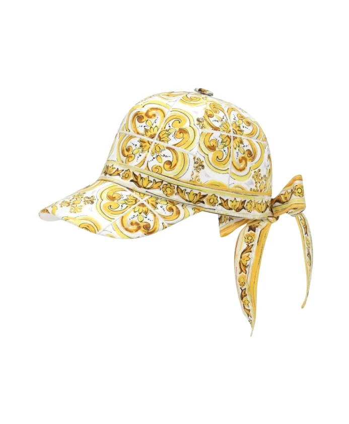

Кепка с майоликовым принтом Dolce & Gabbana, желтый