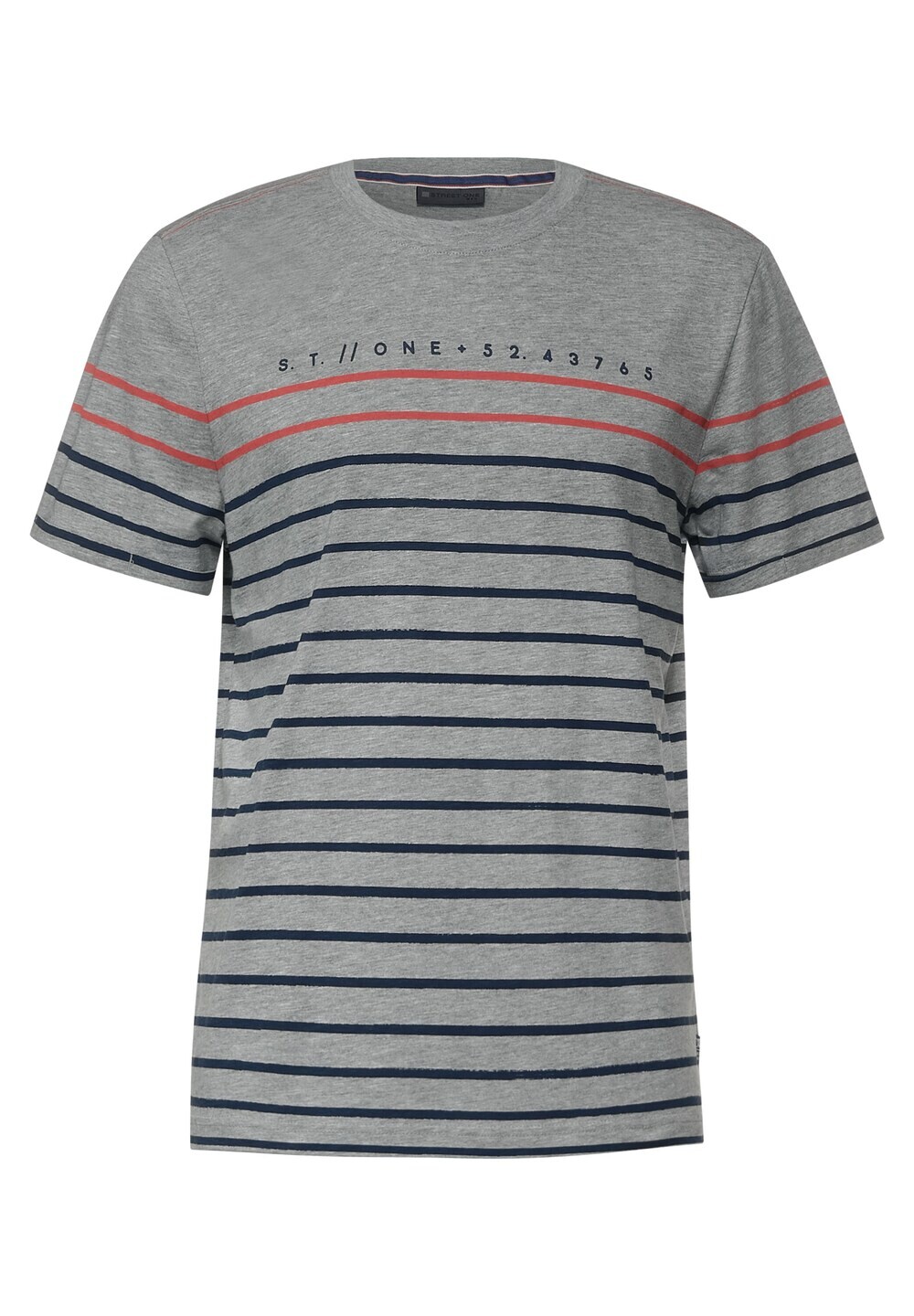 

Футболка Street One MEN, пестрый серый