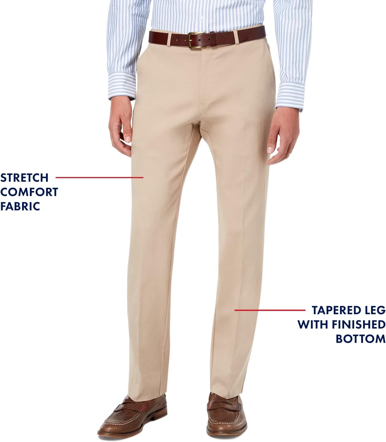Мужские спортивные брюки Tommy Hilfiger Modern-Fit Comfort Stretch, Khaki — фото 3