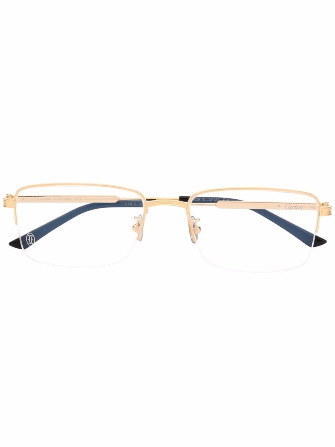 

Очки в прямоугольной оправе Cartier Eyewear, золотой