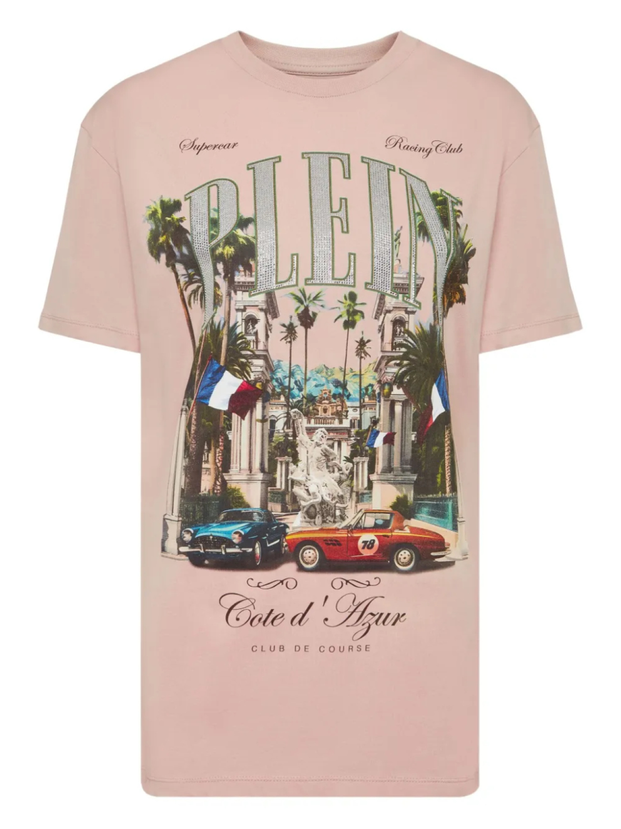 

Сексуальная футболка Pure Vintage Racing Philipp Plein, розовый