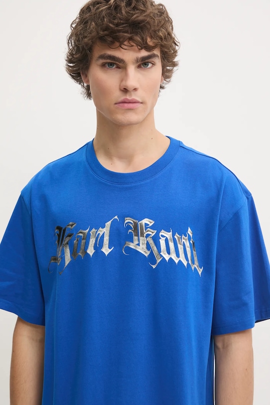 

Хлопковая футболка Karl Kani, синий