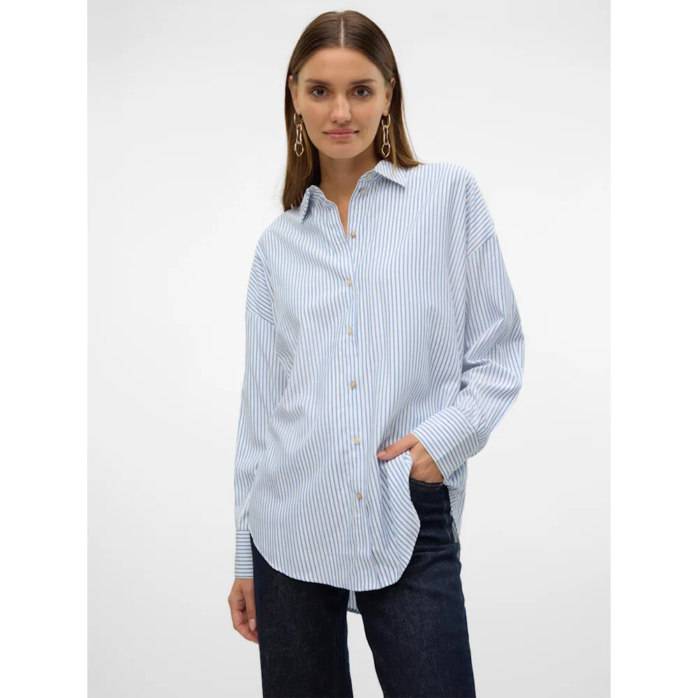 

Рубашка Vero Moda Nora Oversize, синий
