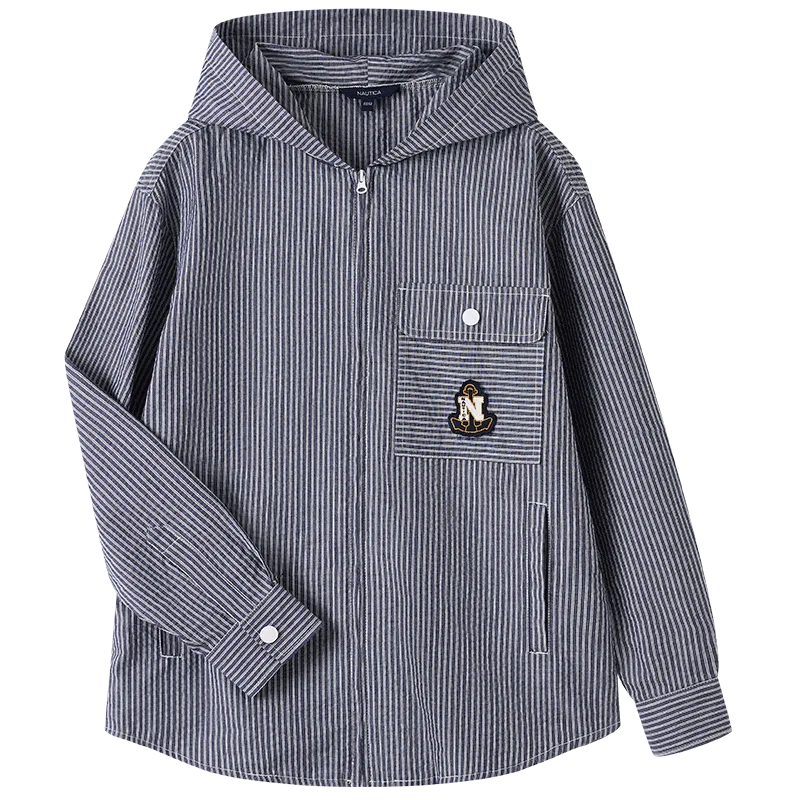 Детская куртка с капюшоном NAUTICA, Blue Stripes