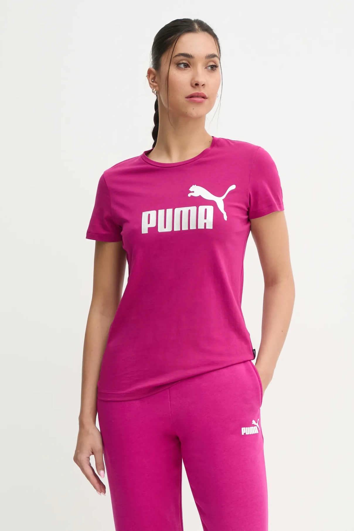 

Хлопковая футболка Puma, розовый