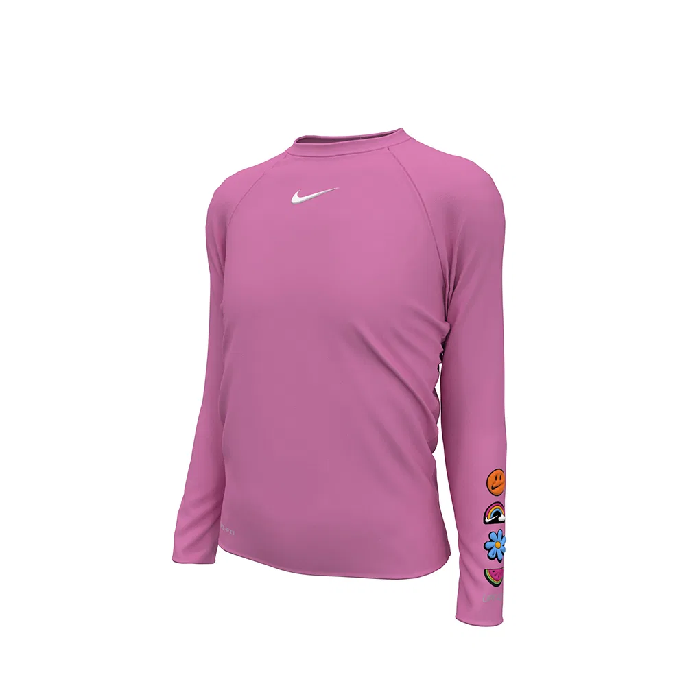 Детский рашгард с длинным рукавом Nike Swim Hydroguard фиолетовый